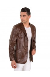 SANDRO MEN BLAZER LEATHER JACKET