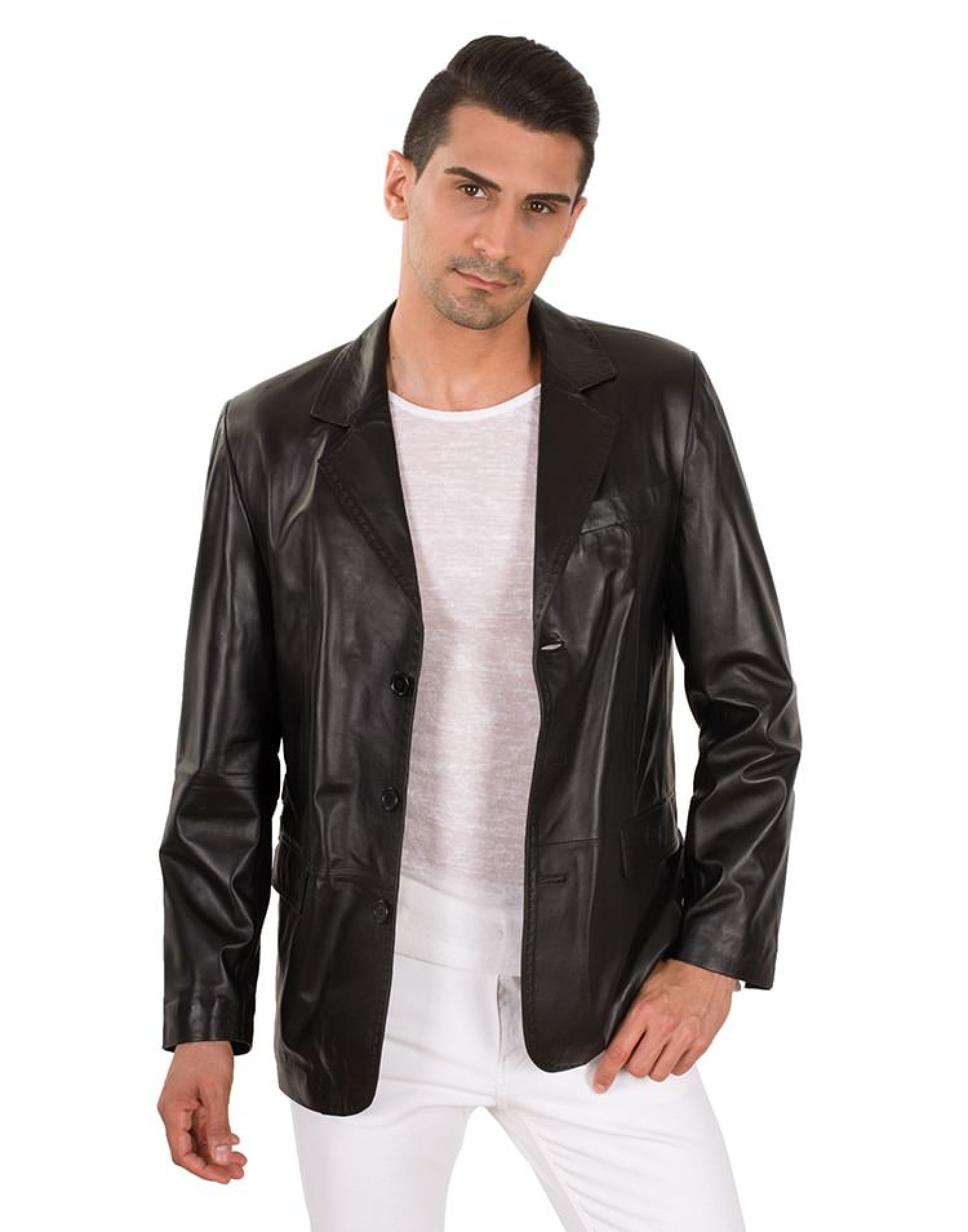 SANDRO MEN BLAZER LEATHER JACKET