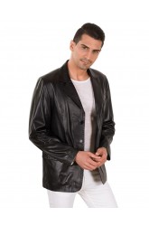 SANDRO MEN BLAZER LEATHER JACKET