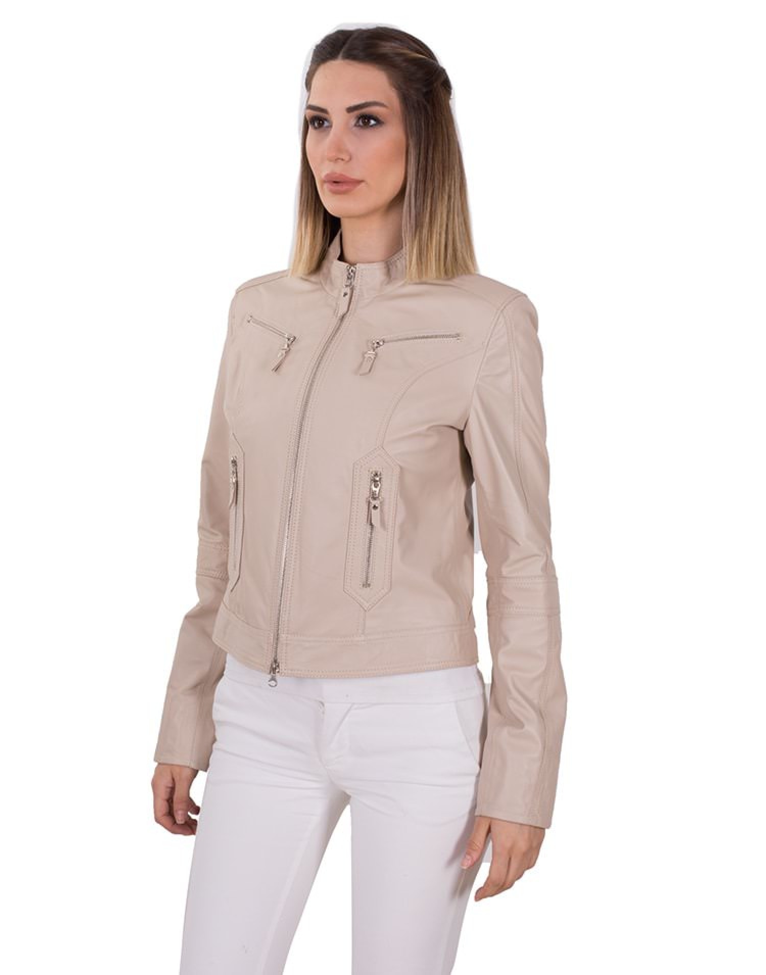 SOPHIA WOMEN LEATHER JACKET